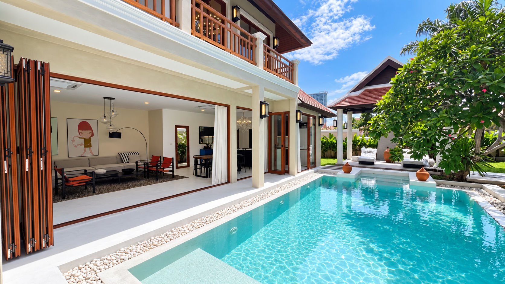 5 Bedroom Renovated Thai-Bali Pool Villa for Sale in Jomtien