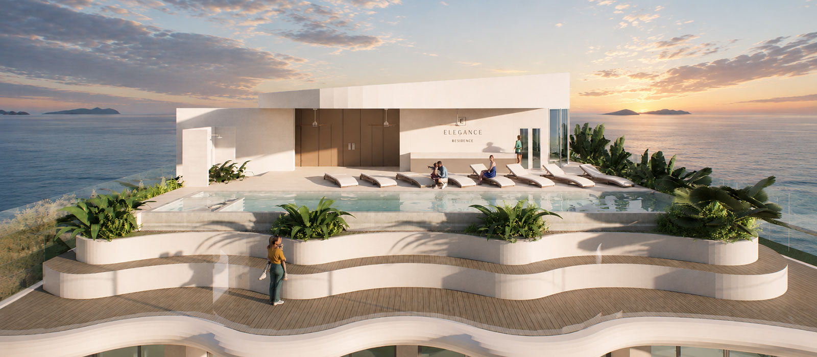 Elegance Residence boutique condominium rooftop pool