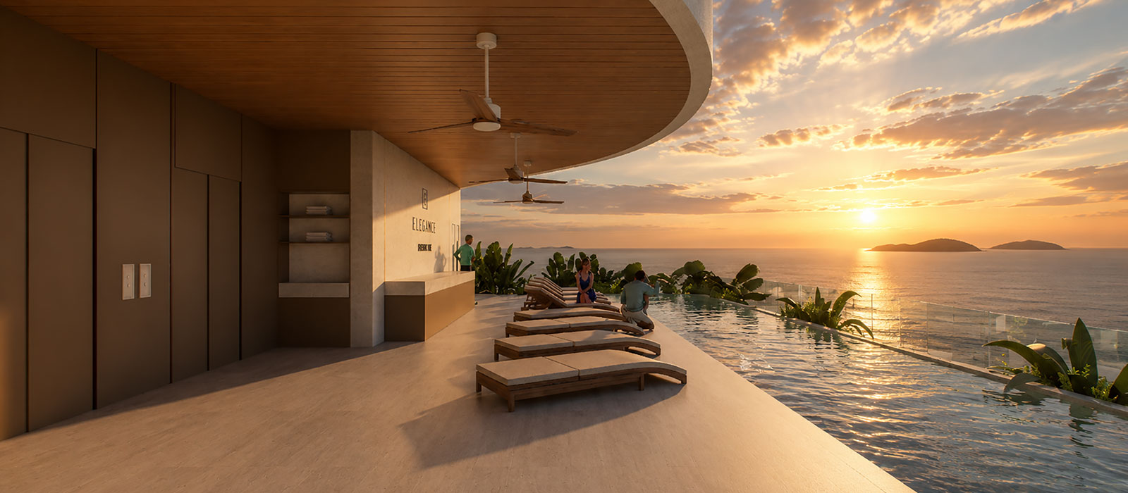 Elegance Residence boutique condominium sunset decking