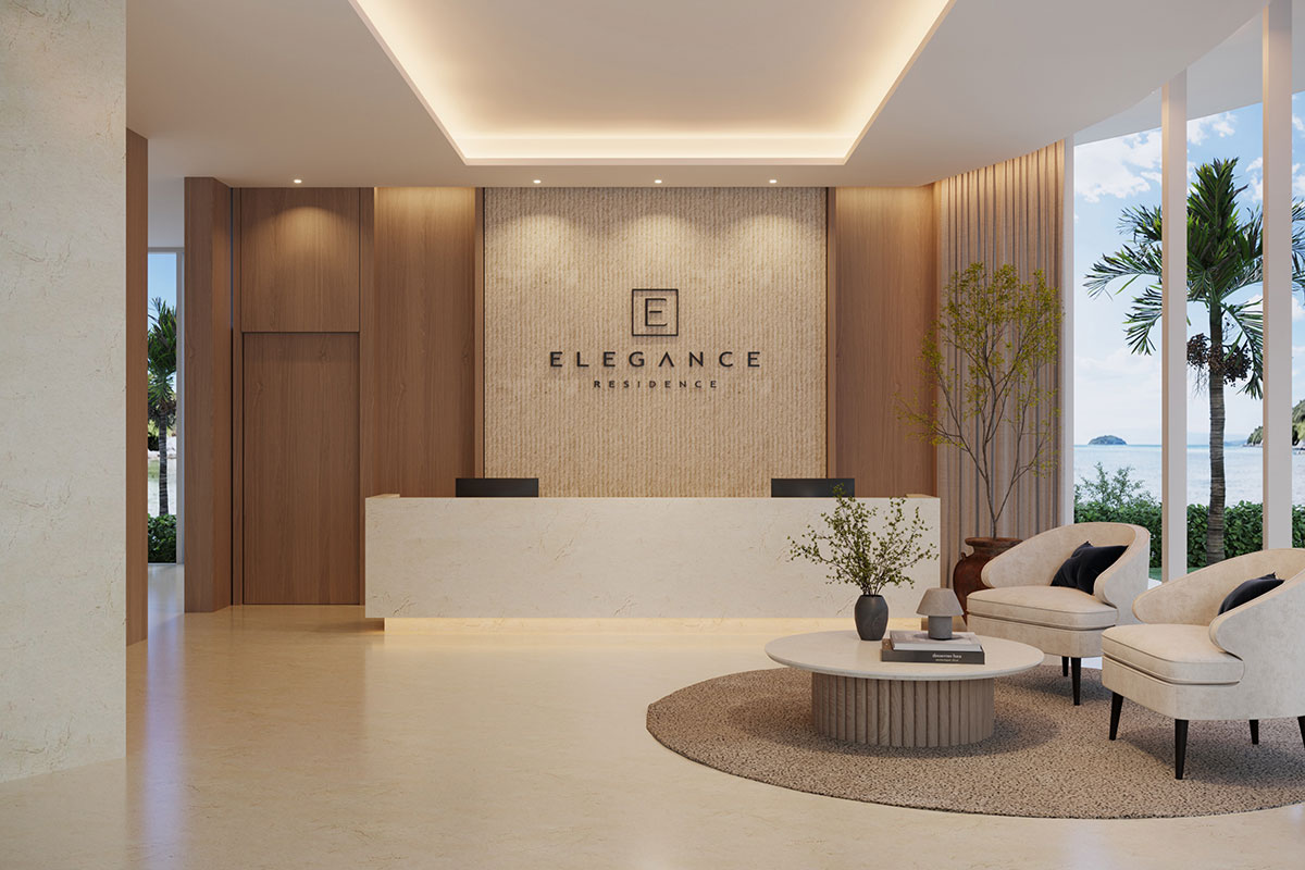 Elegance Residence boutique condominium Pattaya lobby area